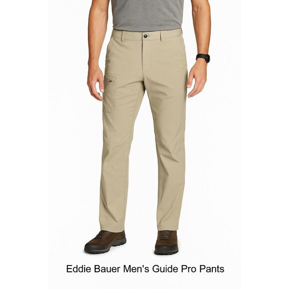 Eddie Bauer Men’s Guide Pro Pants Beige 34x32 Nylon Stretch Lightweight... - Picture 1 of 15